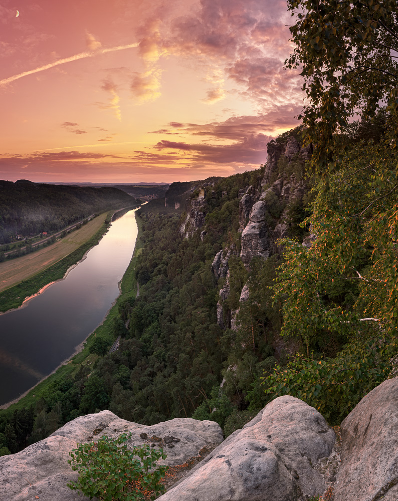 Elbe im Abendlicht