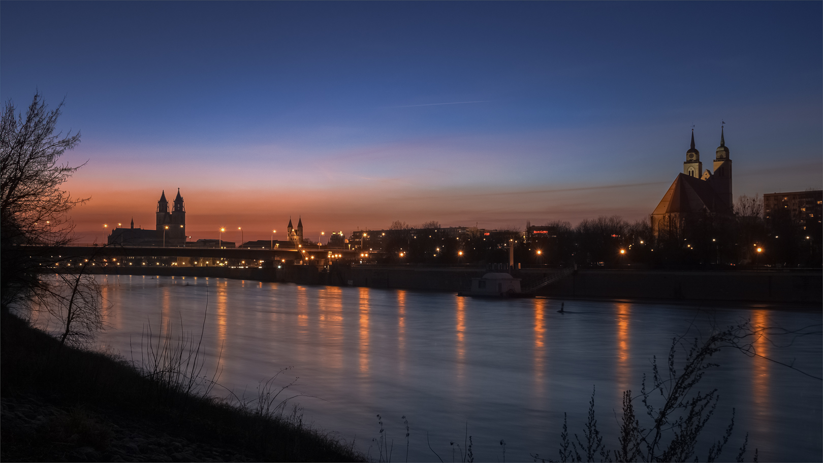 Elbe im Abendrot