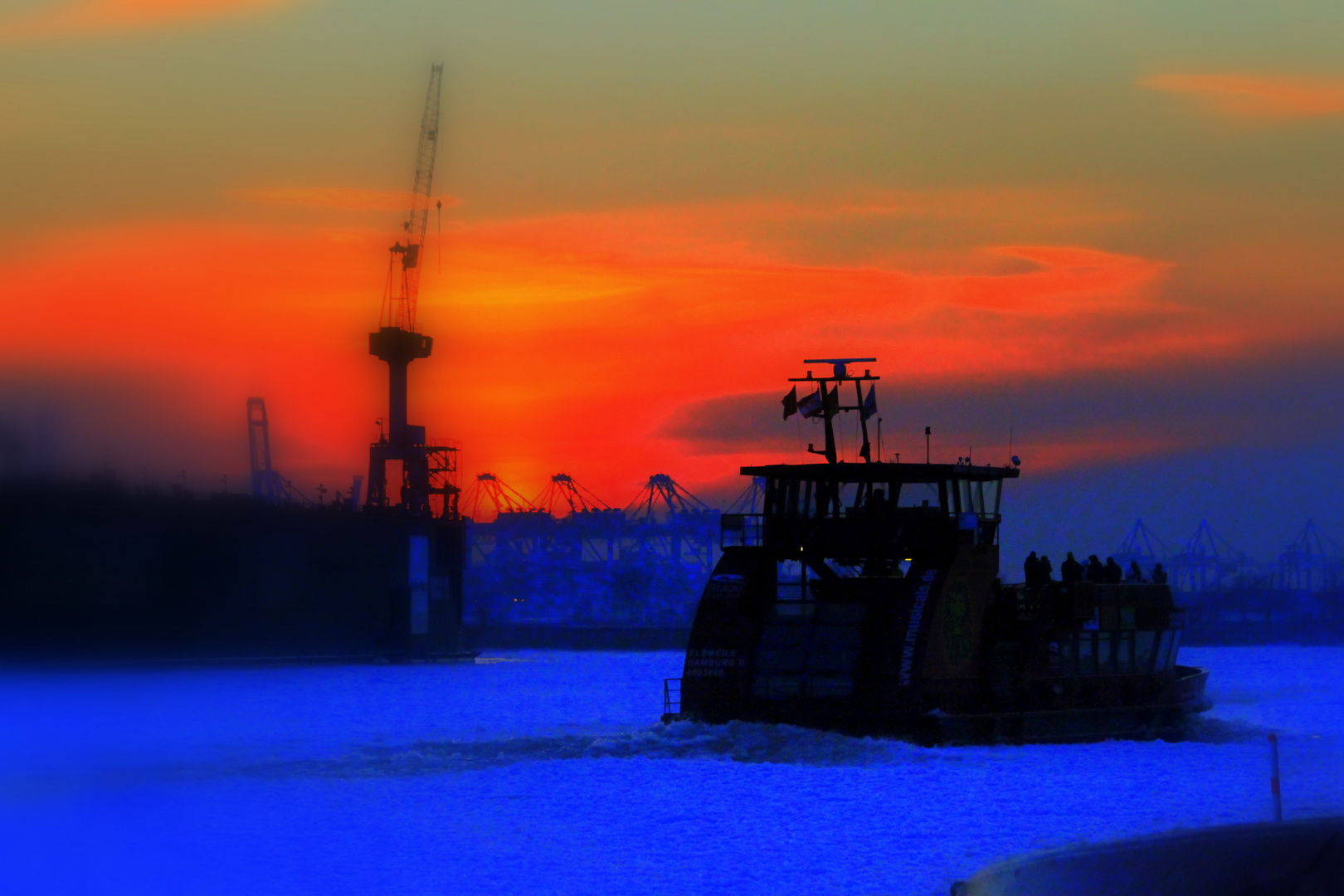 Elbe im Abendrot