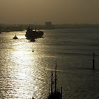 Elbe im Gegenlicht