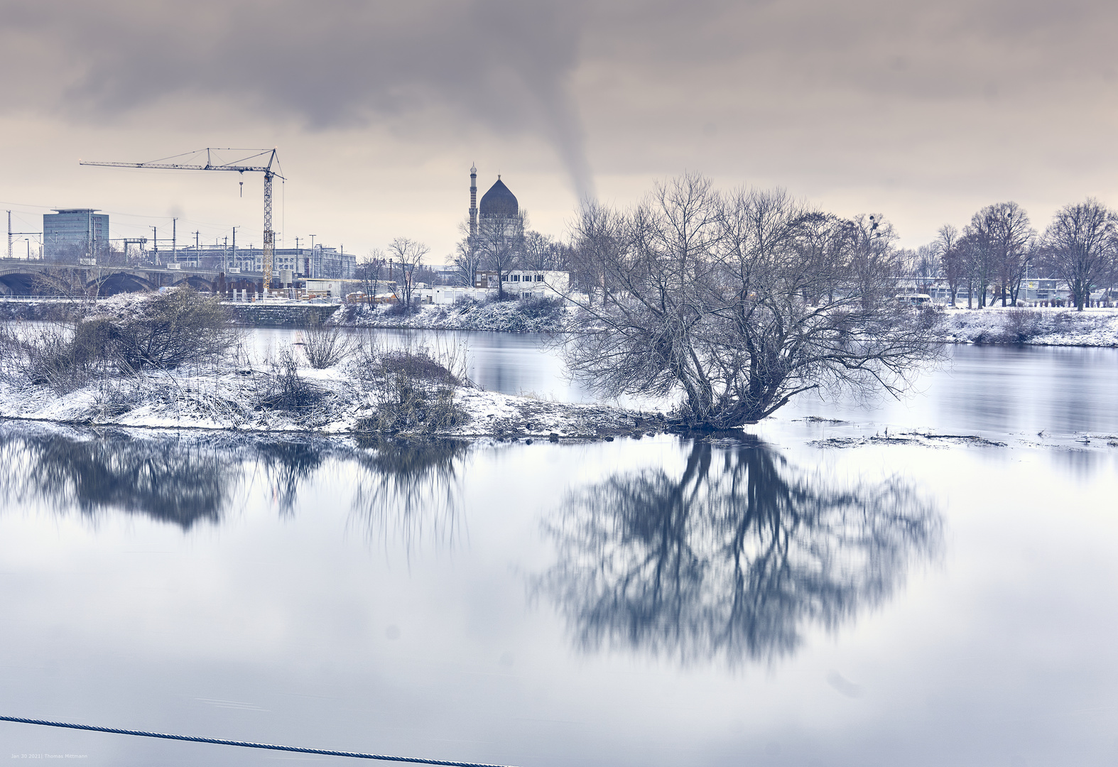 Elbe im Winter