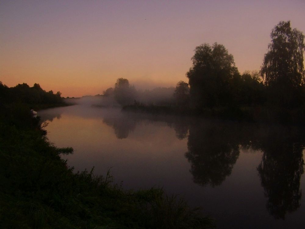 Elbe Lübeck Kanal bei Nebel