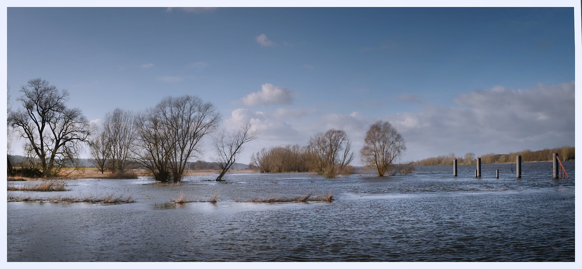 Elbe Panorama bei Flut 3