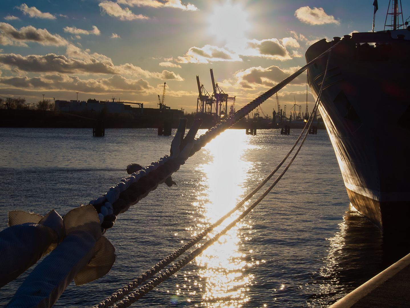 Elbe sonnenuntergang