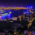 Elbe Trockendock + St. Pauli (Hamburg) - Blue Port 2014 (Exposure Blending)