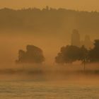 Elbe und Morgennebel