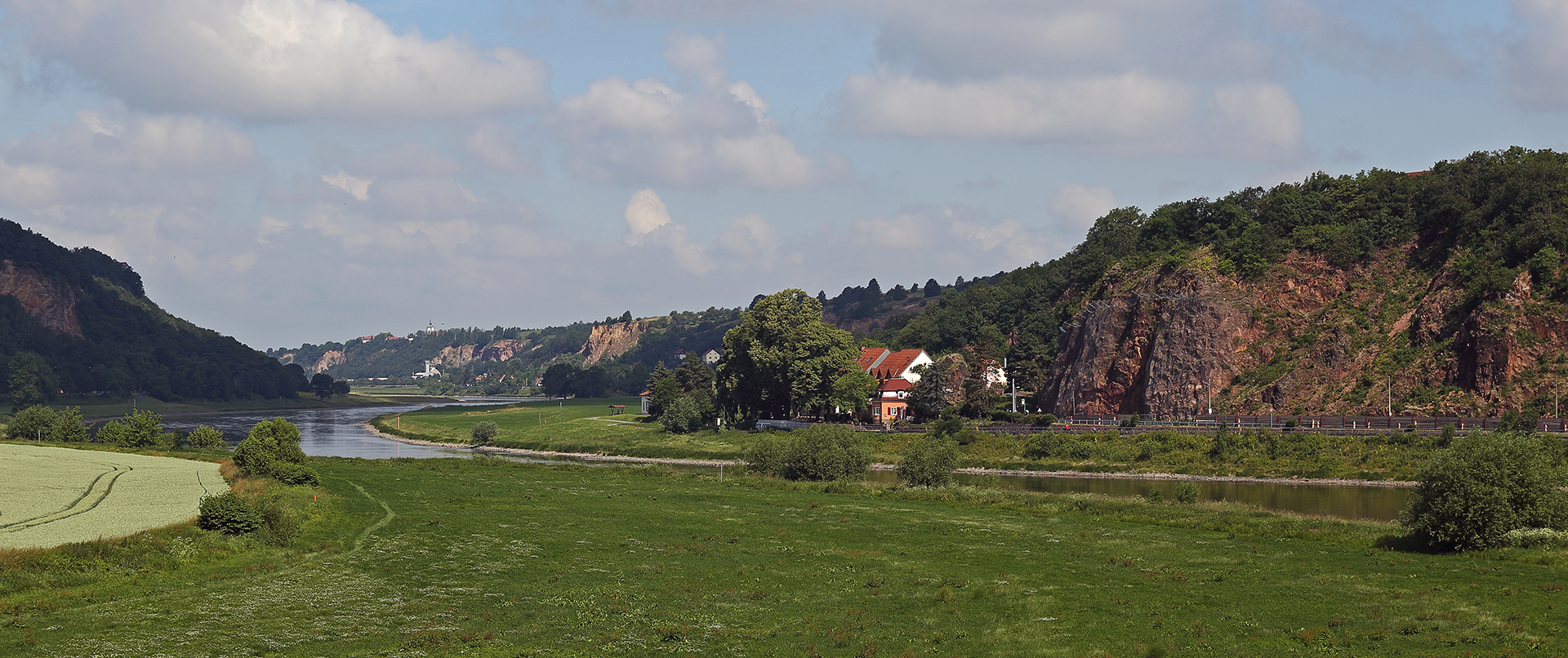 Elbeblick von Meissen stromabwärts