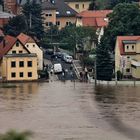 Elbehochwasser 20.03.2013 Blick auf Loschwitz