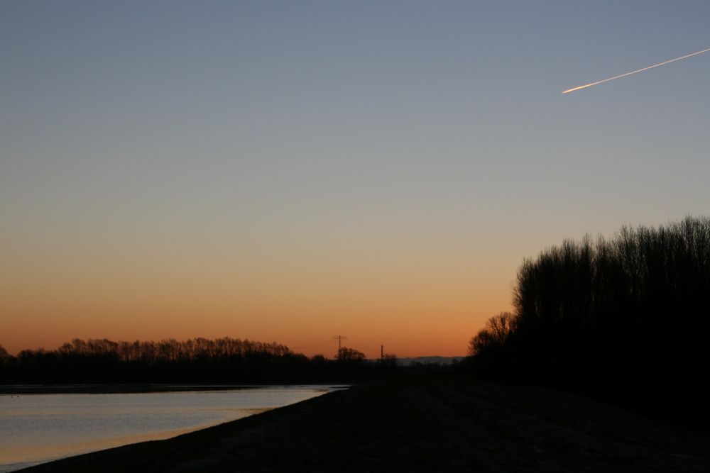 Elbehochwasser am Morgen