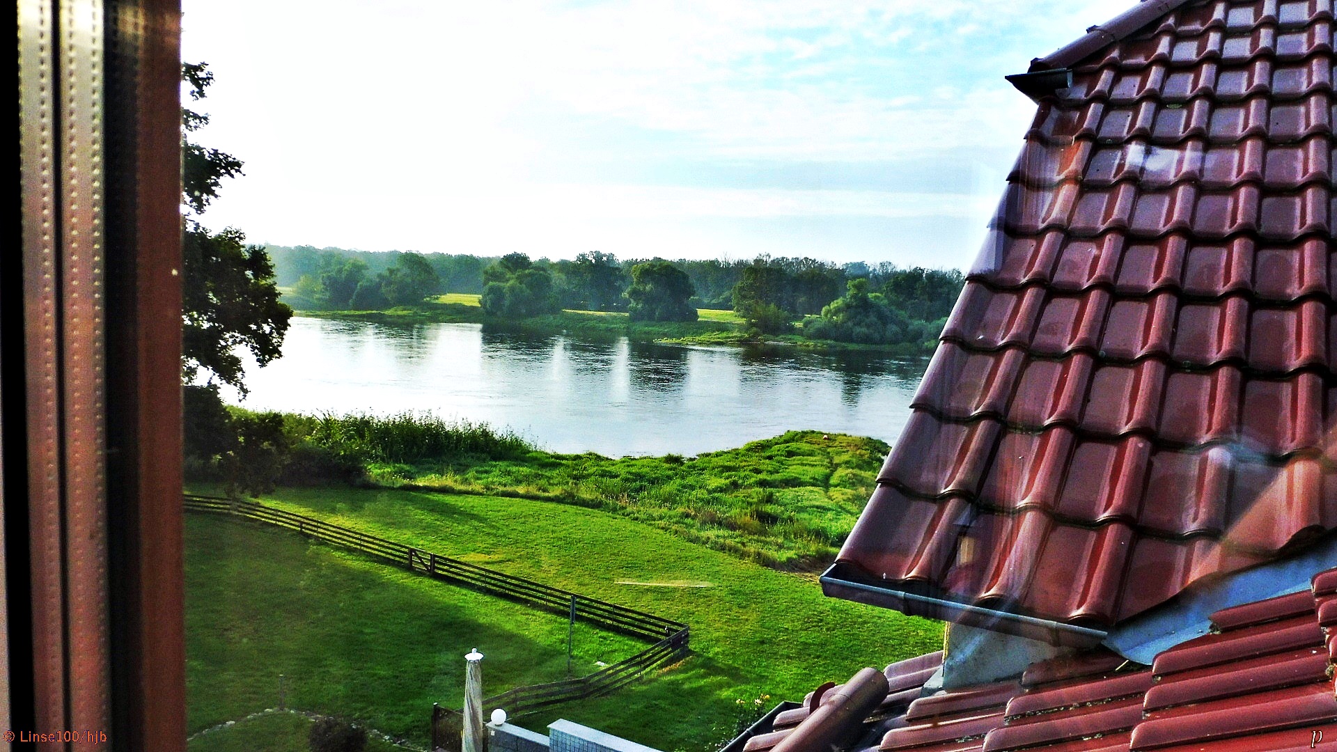 Elbland, Blick von der Elbterrasse (Hotel)