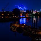 Elbphilharmonie aus dem Freihafen gesehen