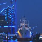 Elbphilharmonie in Blau