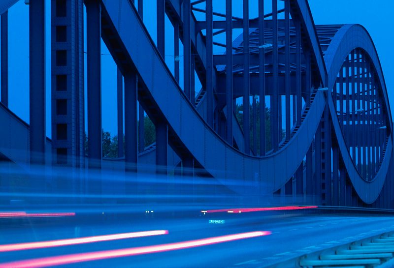 Elbrücke - Gestern Abend.