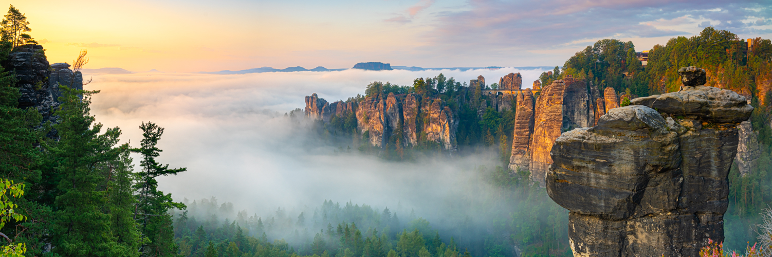 Elbsandstein am Morgen