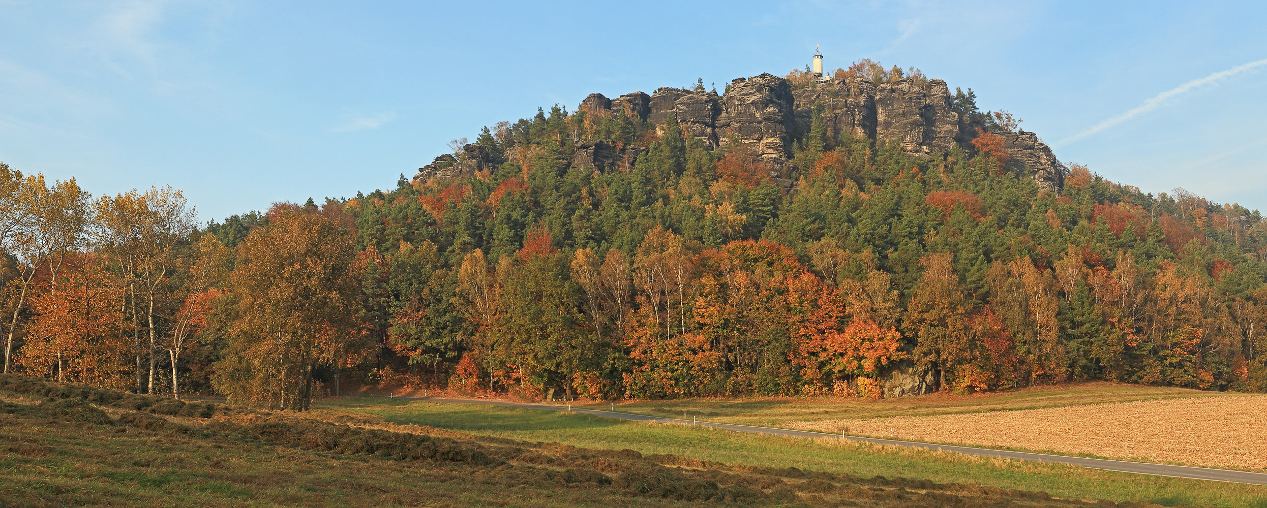 Elbsandstein im Herbst