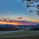 Elbsandstein im Sonnenuntergang