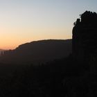 Elbsandsteingebirge im Morgennebel