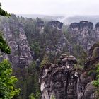 Elbsandsteingebirge im Nebel