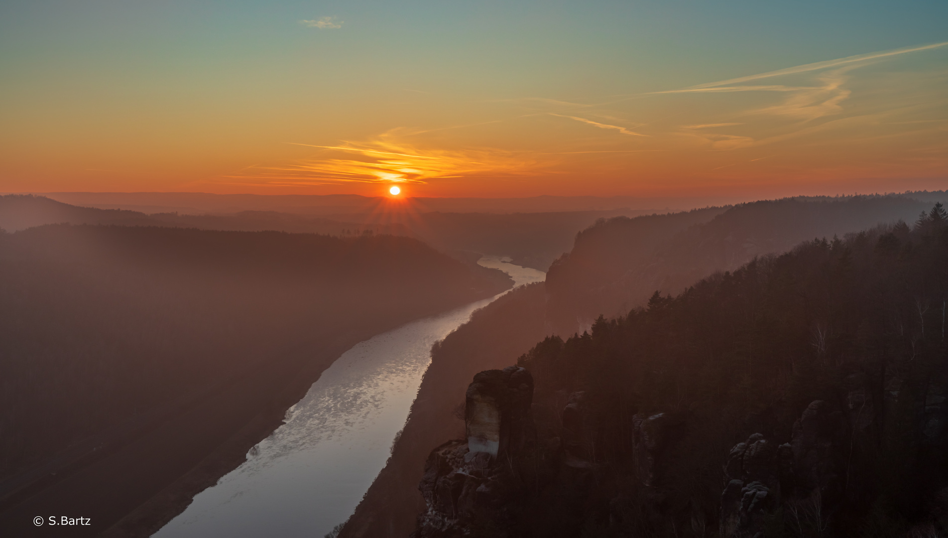 Elbsandsteingebirge - Wintersonne (2)