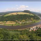 Elbschleife von der Festung Königstein aus gesehen