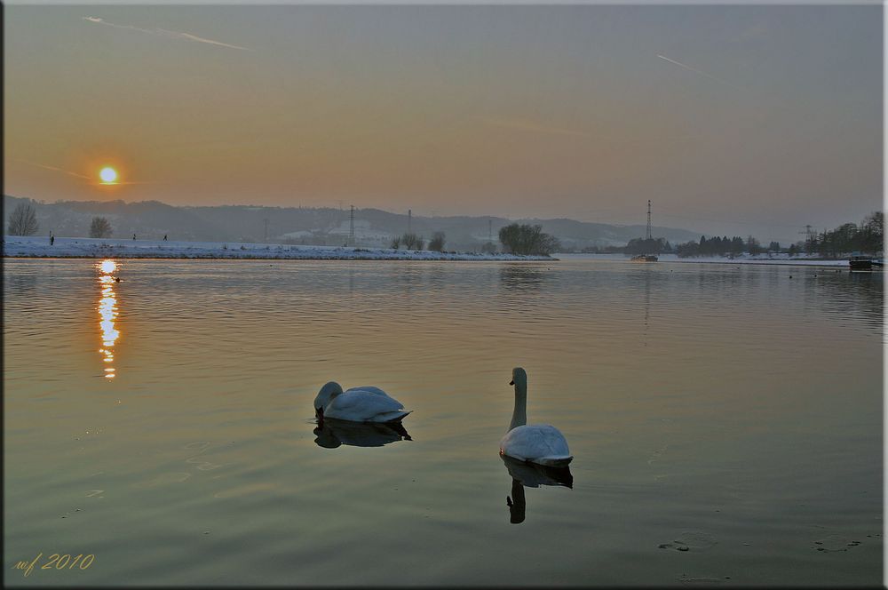 Elbstimmung bei Sonnenuntergang