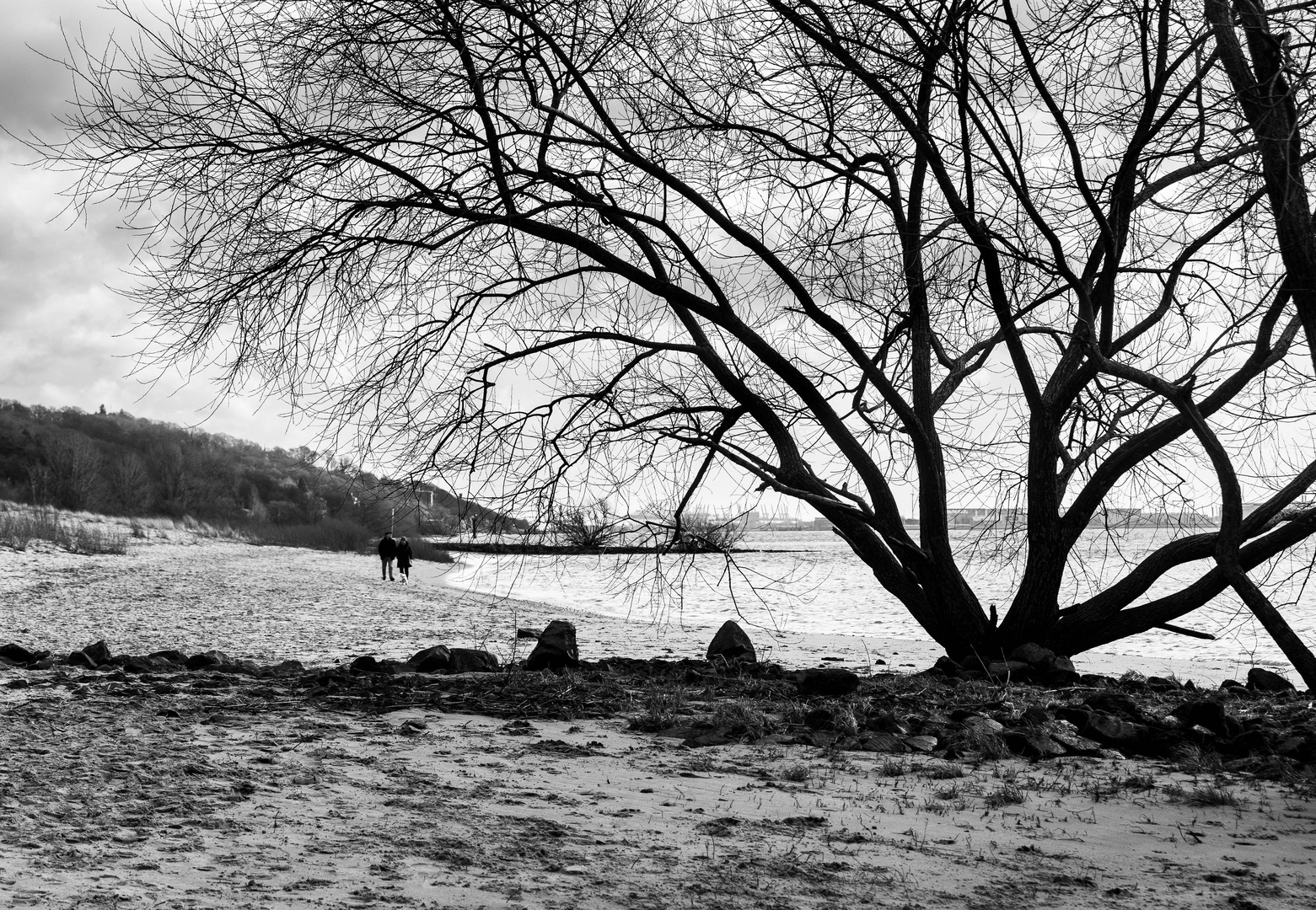 Elbstrand bei Schietwetter