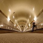 Elbtunnel ohne Touristen