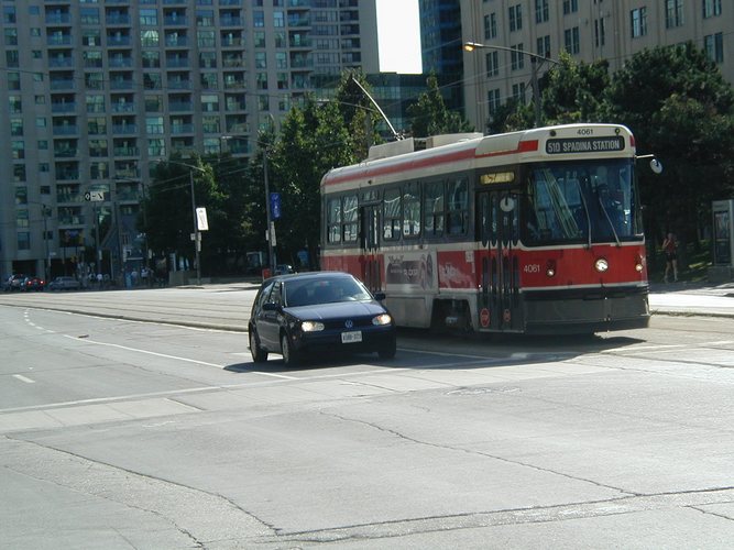 ELECTRIC STREET CARS IN DOWN TOWN TORONTO,CANADA