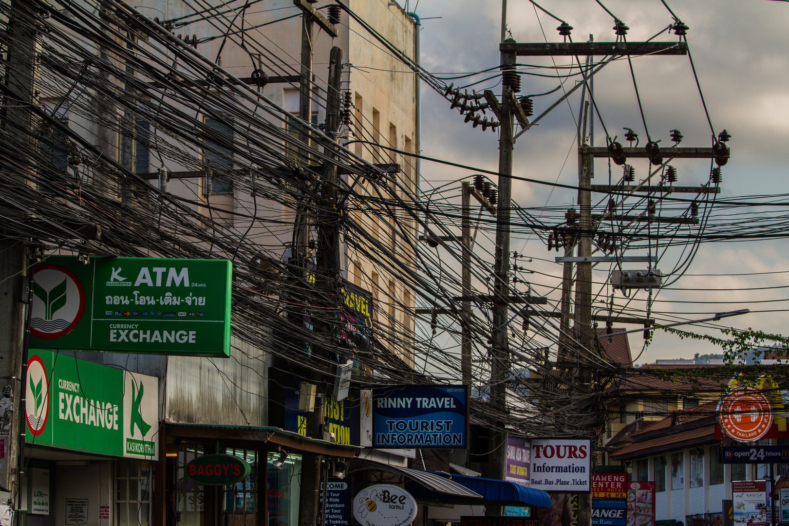 Electric wires in KOH SAMUI