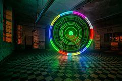 Electrical Movements in the Dark #304 - Green Multicolor Circle