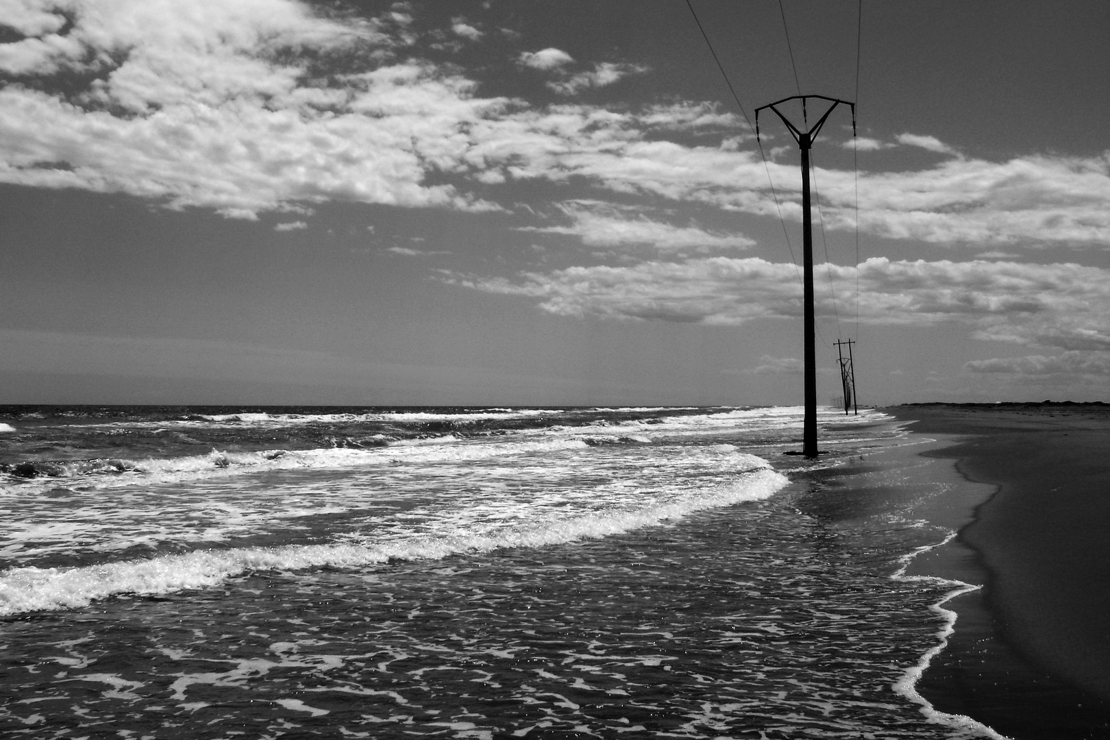 electrificando la playa?