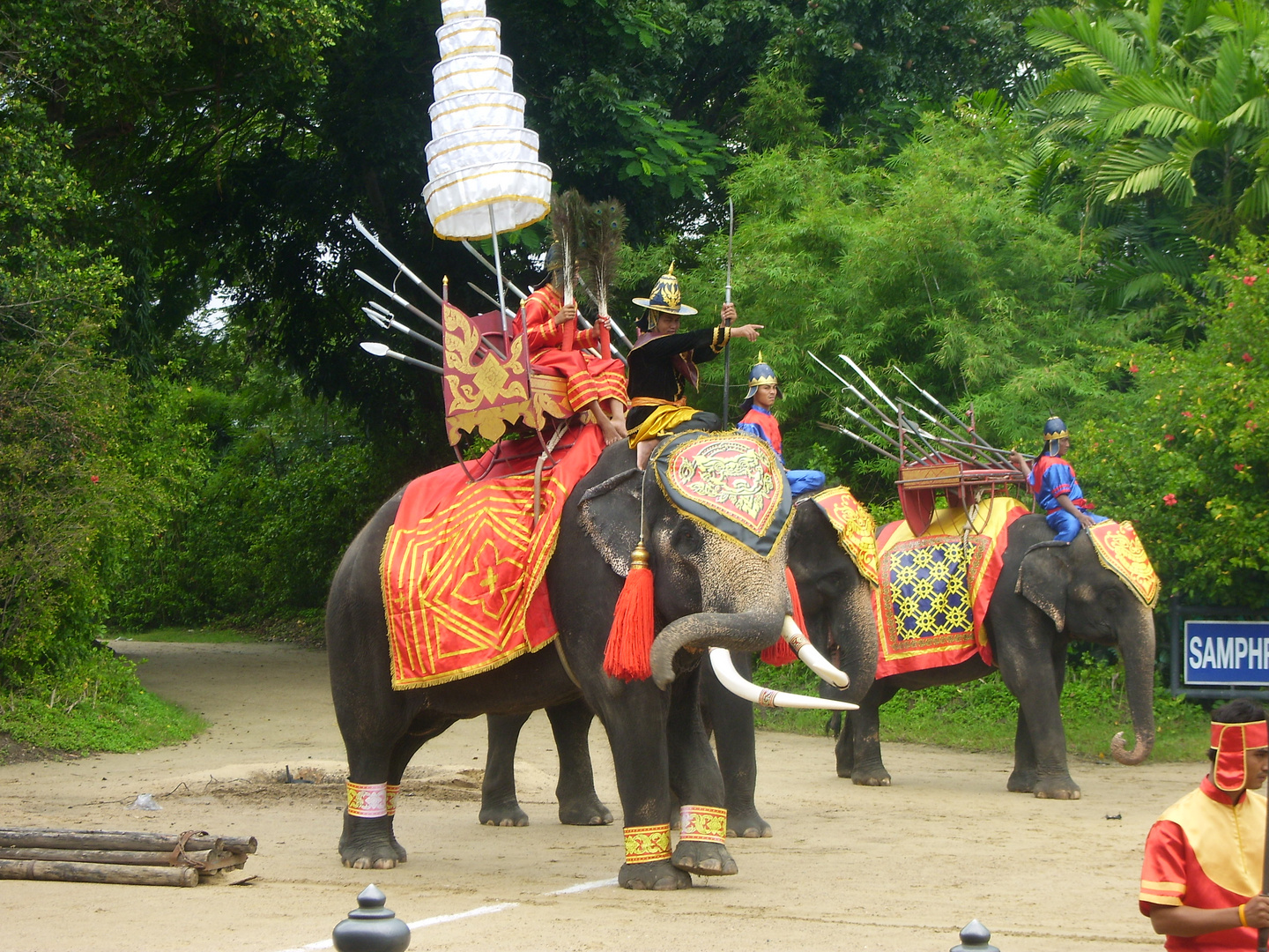 Elefantsshow in Samut Prakan