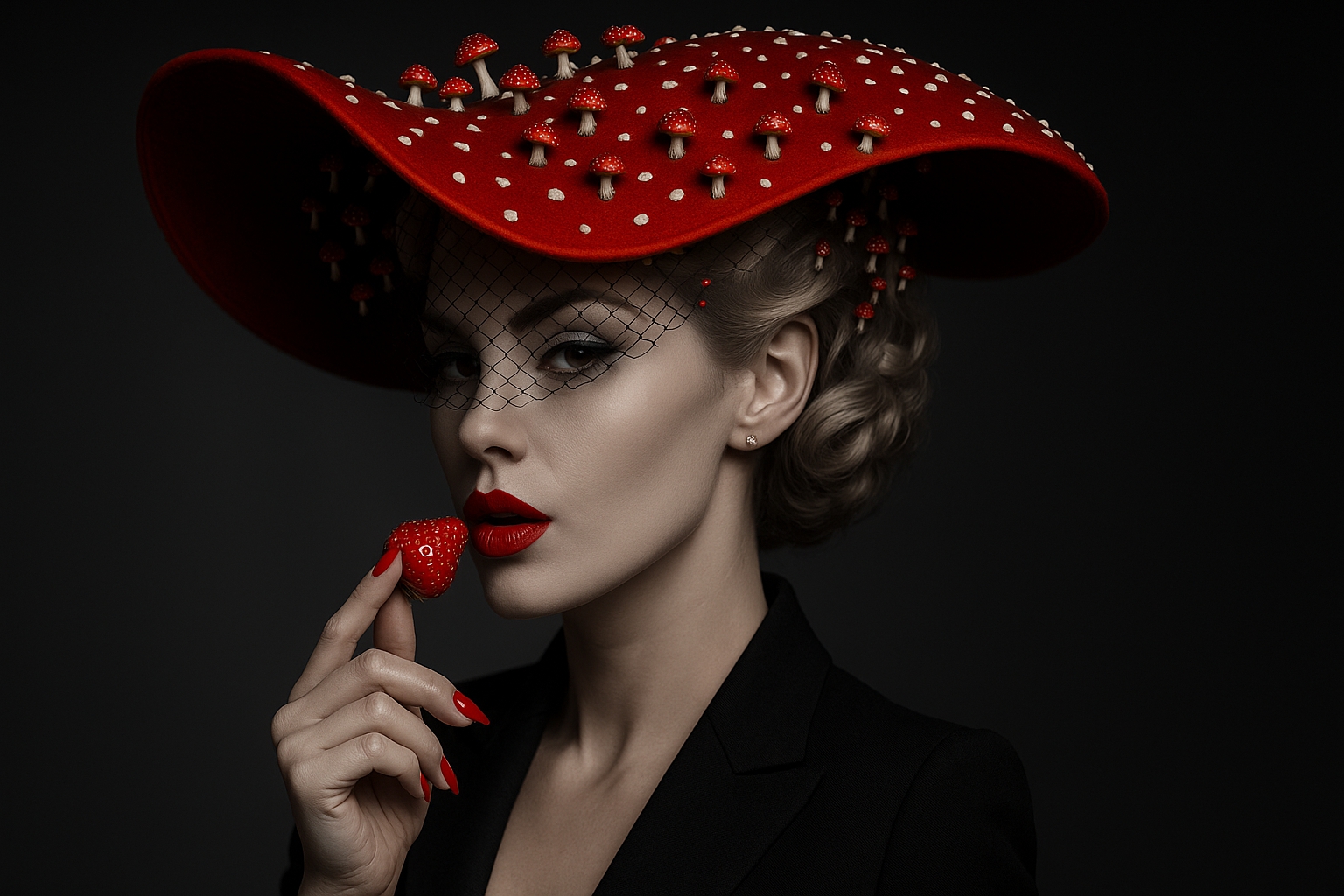 Eleganz unter dem Fliegenpilzhut