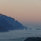 Element des Nebels im winterlichen Salzachtal
