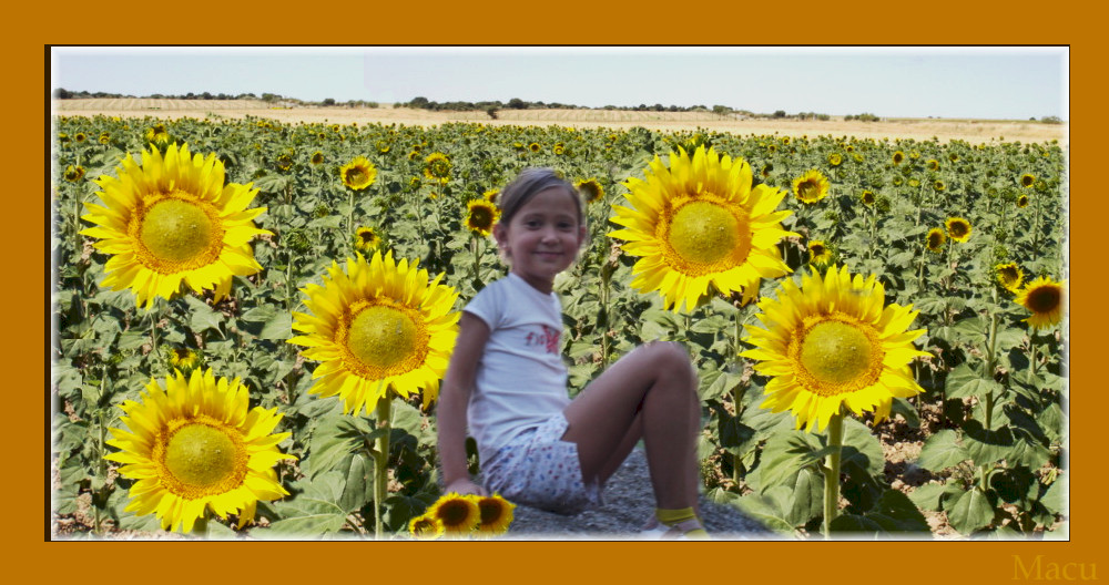 Elena entre girasoles