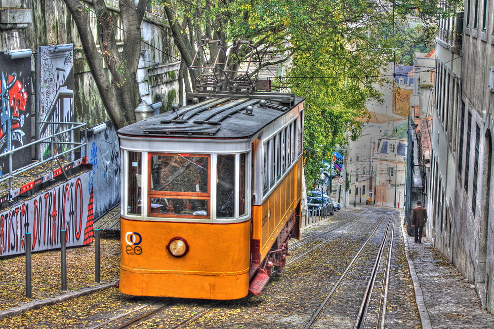 Elevador da Glória, Lissabon (HDR)