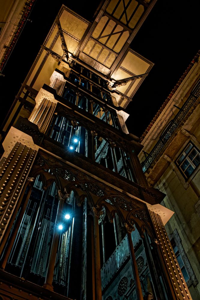 Elevador de Santa Justa Foto & Bild nacht, nachtaufnahme