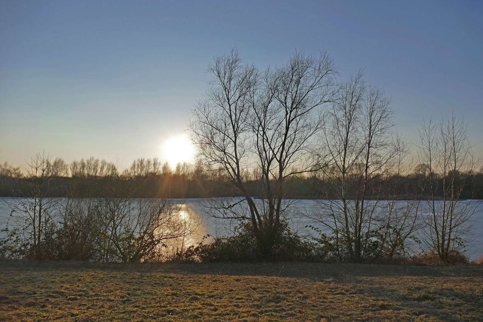 Elfrather See bei frostigen Temparaturen