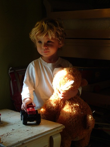 Eli with his Teddy