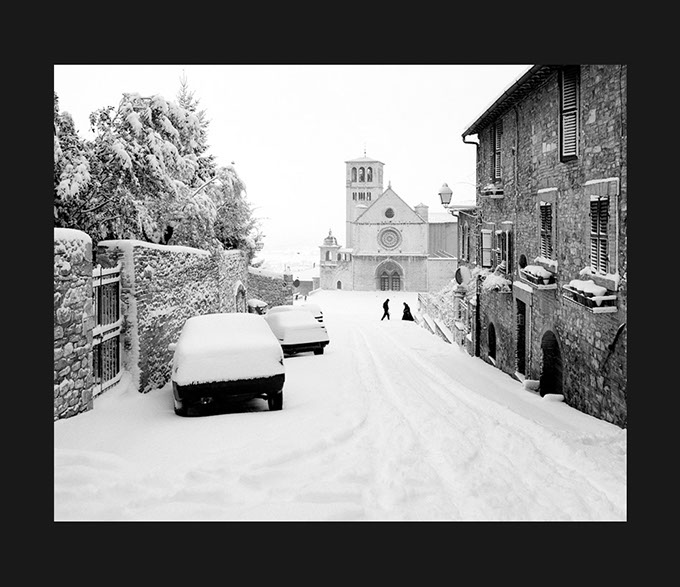 Elio Ciol - Nevicata, Assisi 1991