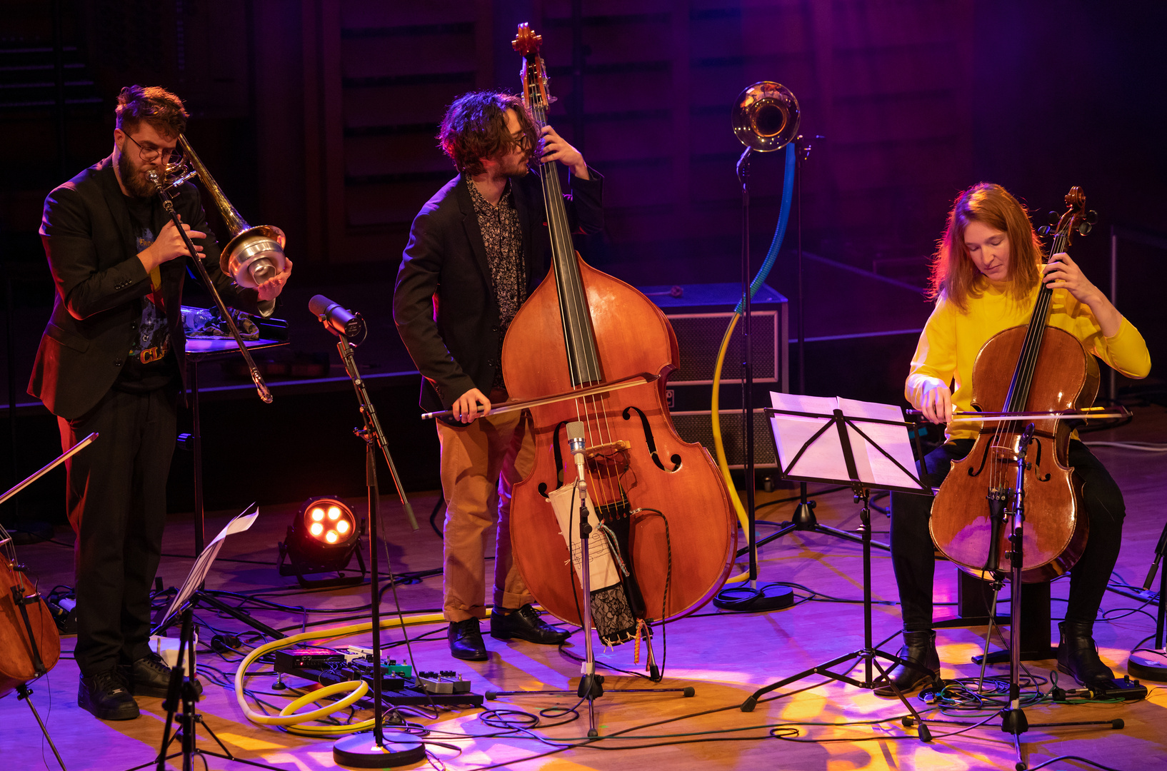 Elisabeth Coudoux mit Studenten der Musikhochschule Stuttgart