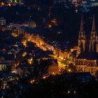 Elisabeth Kirche mit Ketzerbach und neuer Uni Bib