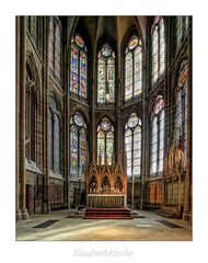 Elisabethkirche (Marburg) " Meisterwerk der deutschen Frühgotik, blick in den Hohen Chor..."