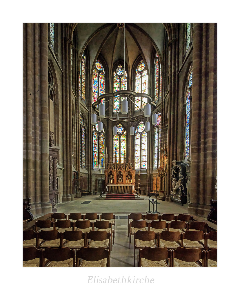 Elisabethkirche (Marburg) " Meisterwerk der deutschen Frühgotik, der Hochaltar..."