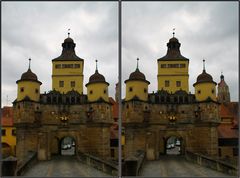 Ellinger Tor in Weißenburg 3D Kreuzblick