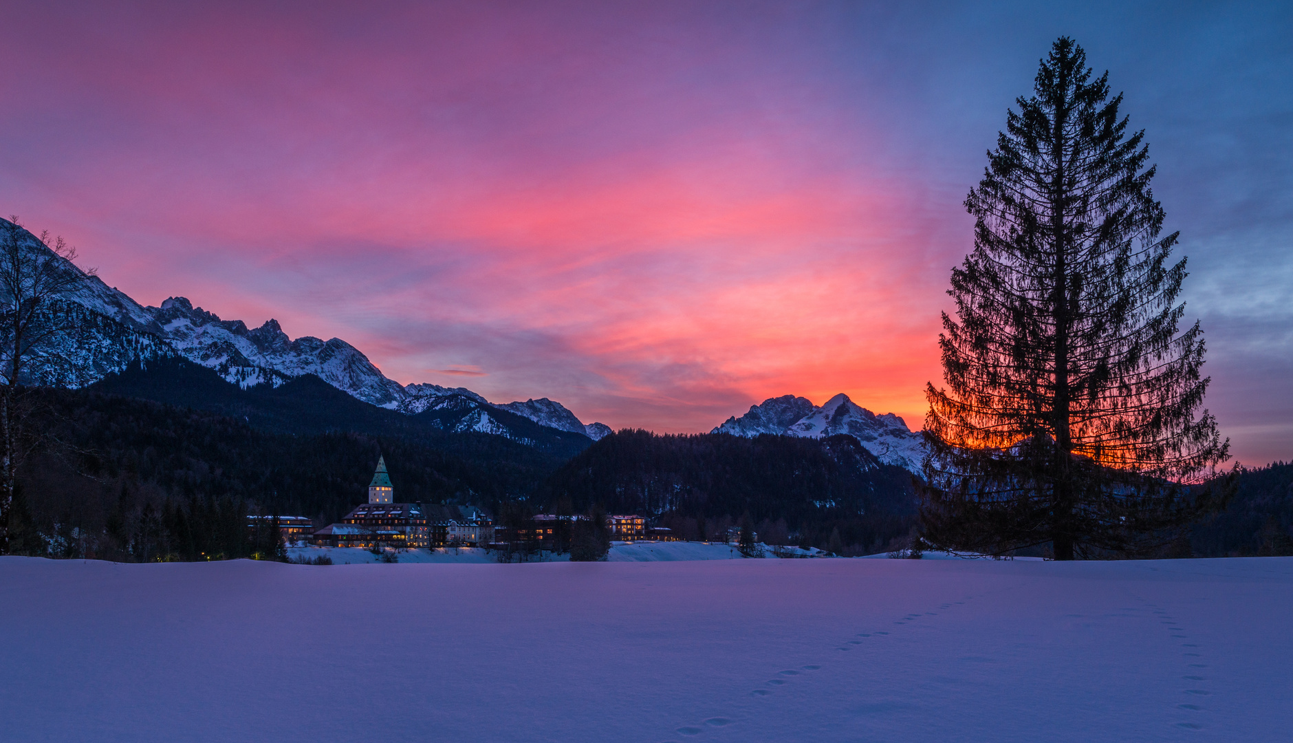 Elmau am Abend