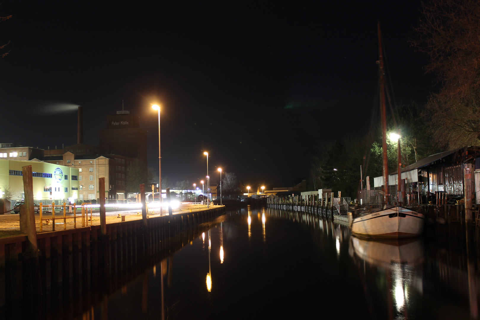 Elmshorn Hafen bei Nacht