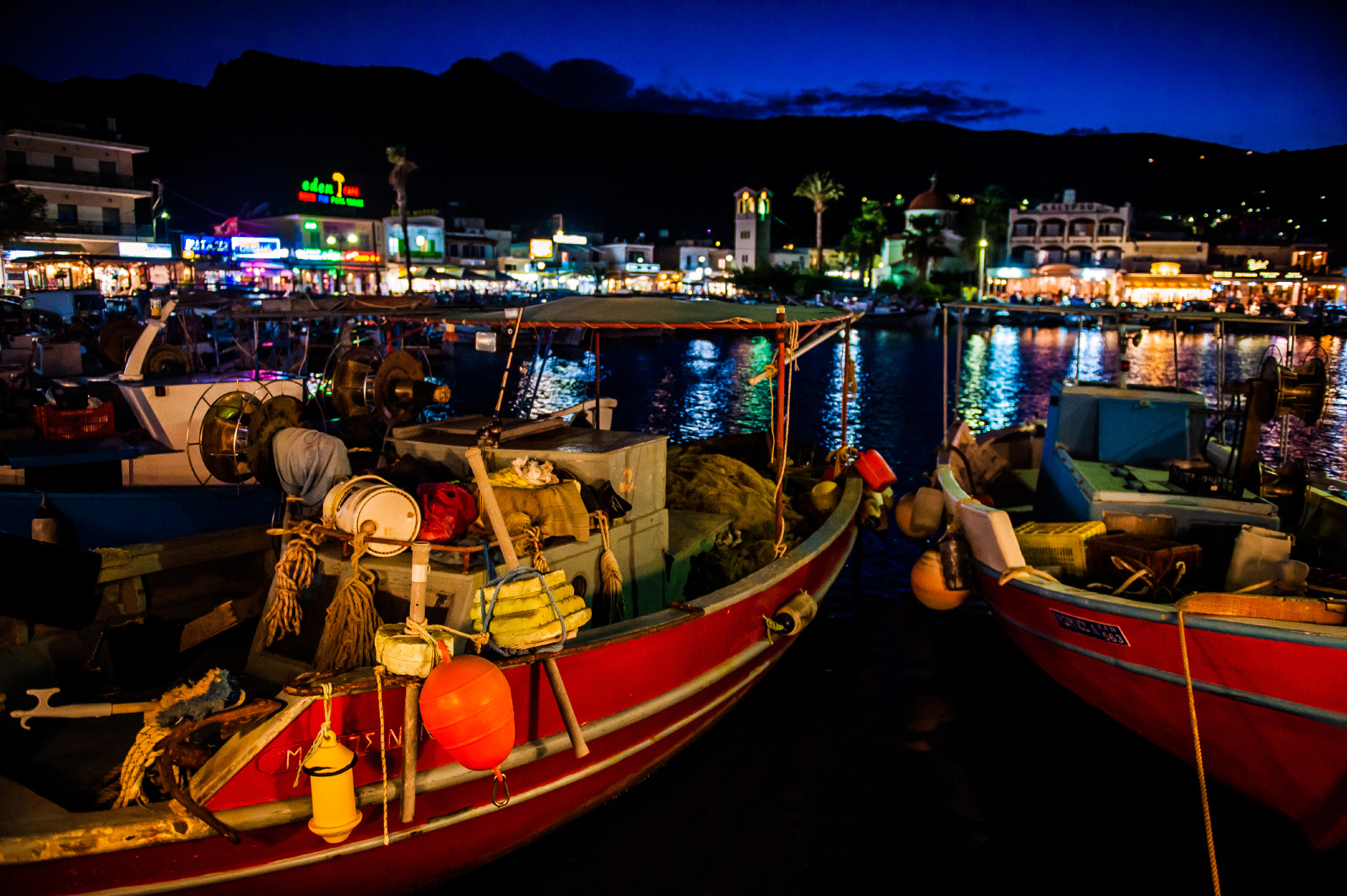 Elounda at night