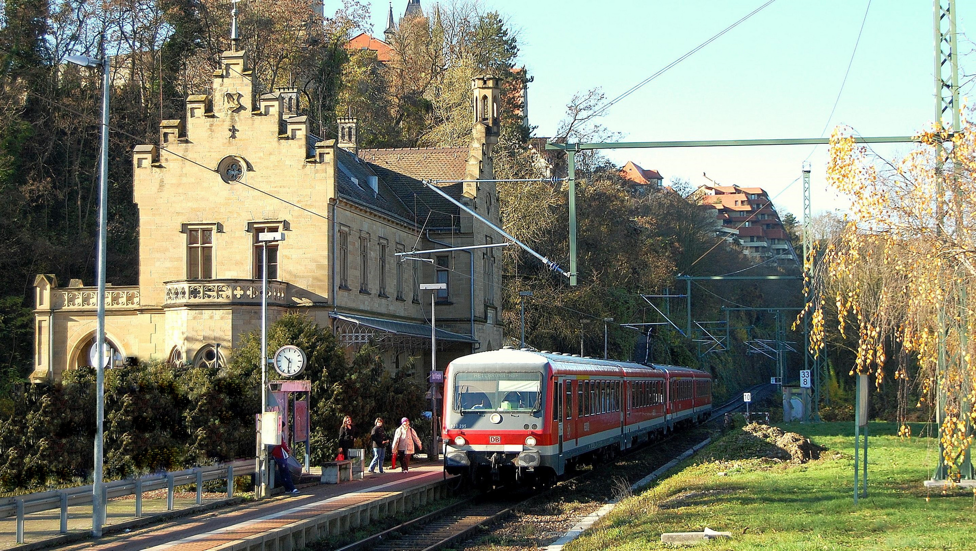 Elsenztalbahn im Bf Bad Wimpfen 19.11.2009