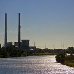 Elt-Kraftwerk gasbeheizt a. d. Weser b. Landesbergen
